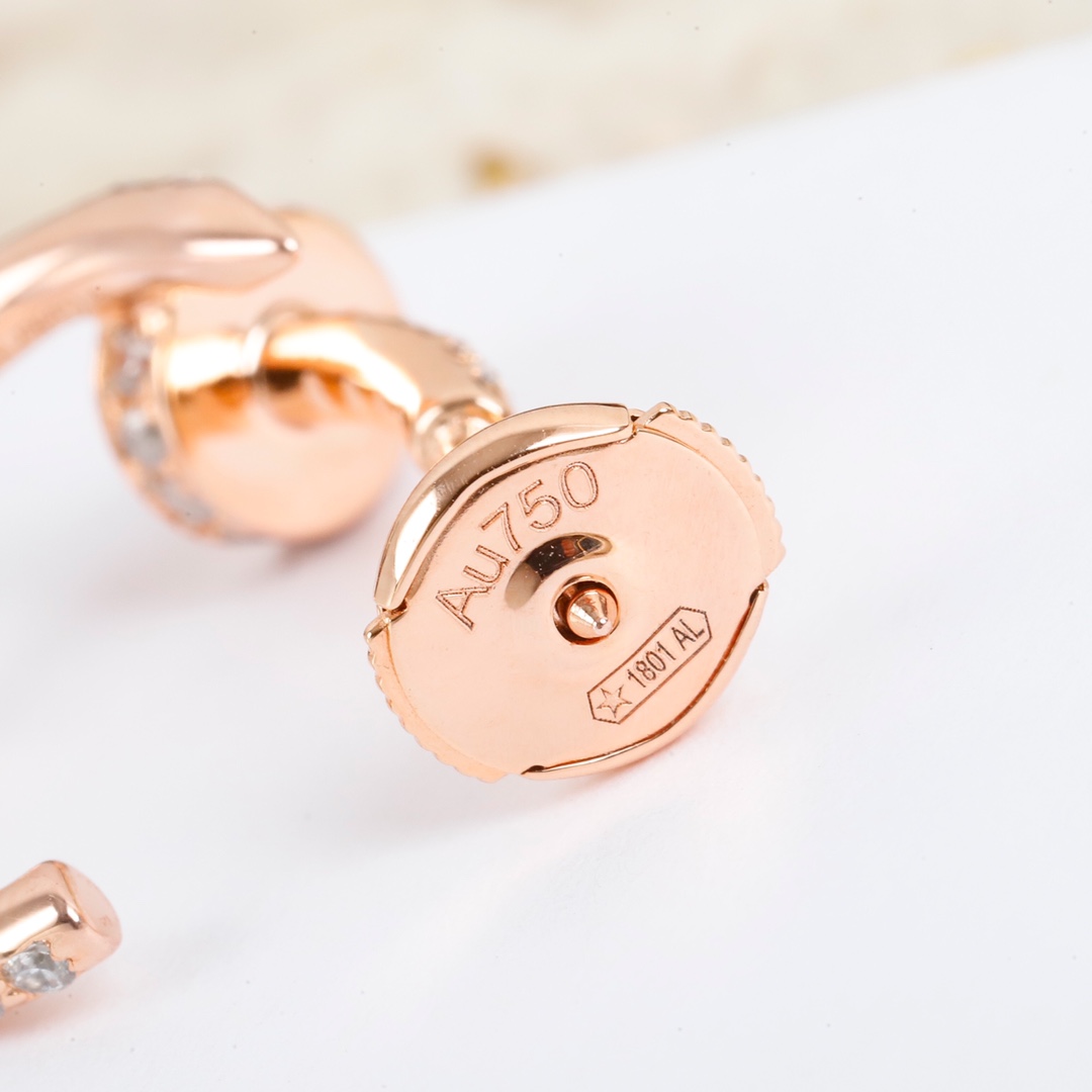 Cartier nail small diamond earrings