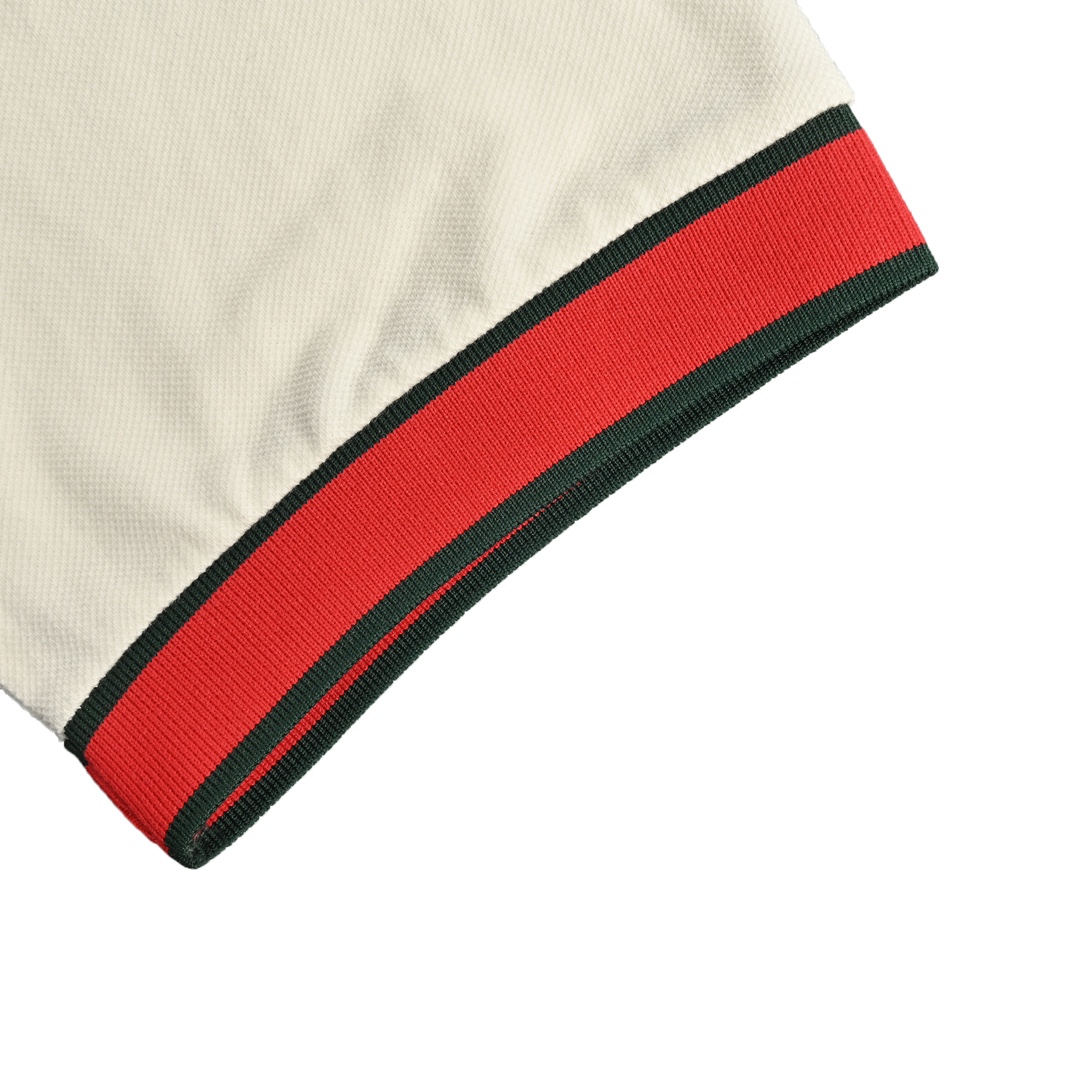 Moncler 24ss running man embroidered Polo short sleeve