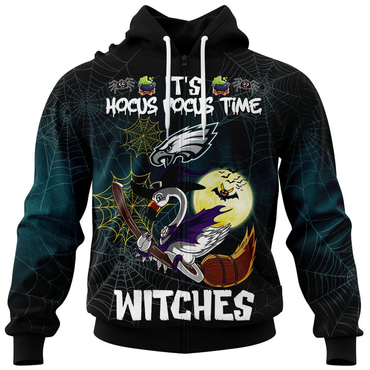 PHILADELPHIA EAGLES 3D HOODIE HALLOWEEN002