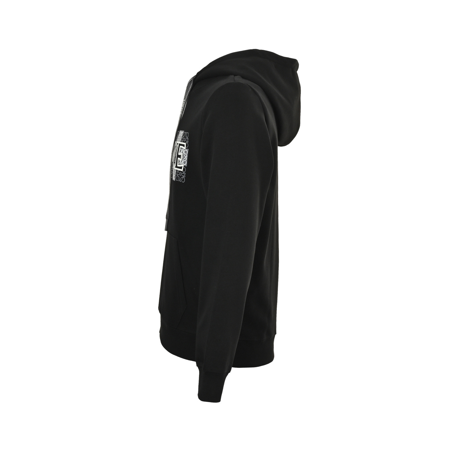 Loewe 25Fw hollow laminated lettering hooded sweatshirt