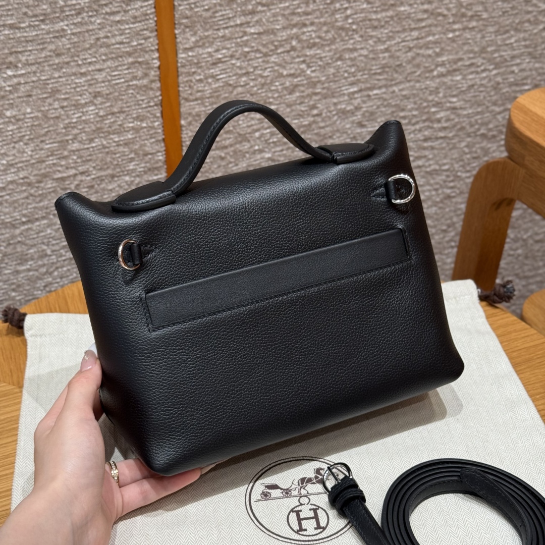 Hermes Kelly2424 89Noir Handbag (Handmade to order)