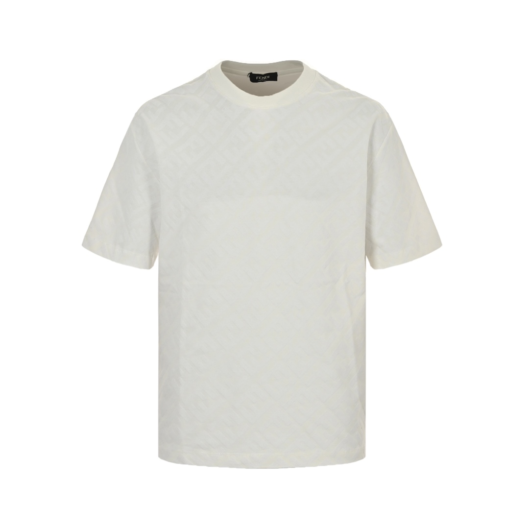 Fendi 24ss FF full print flocked short sleeves
