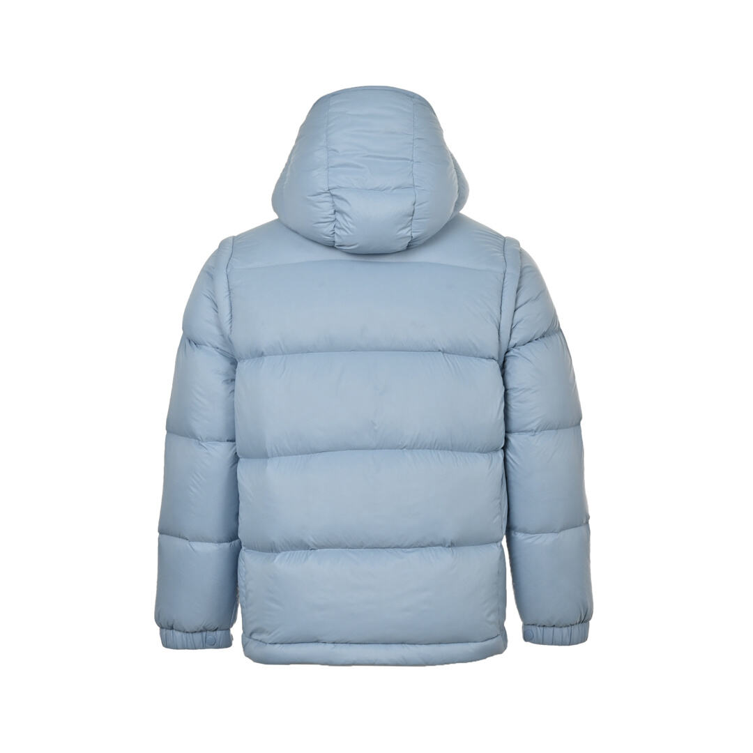 Moncler 24Fw CYCLONE large logo detachable sleeve hooded down jacket