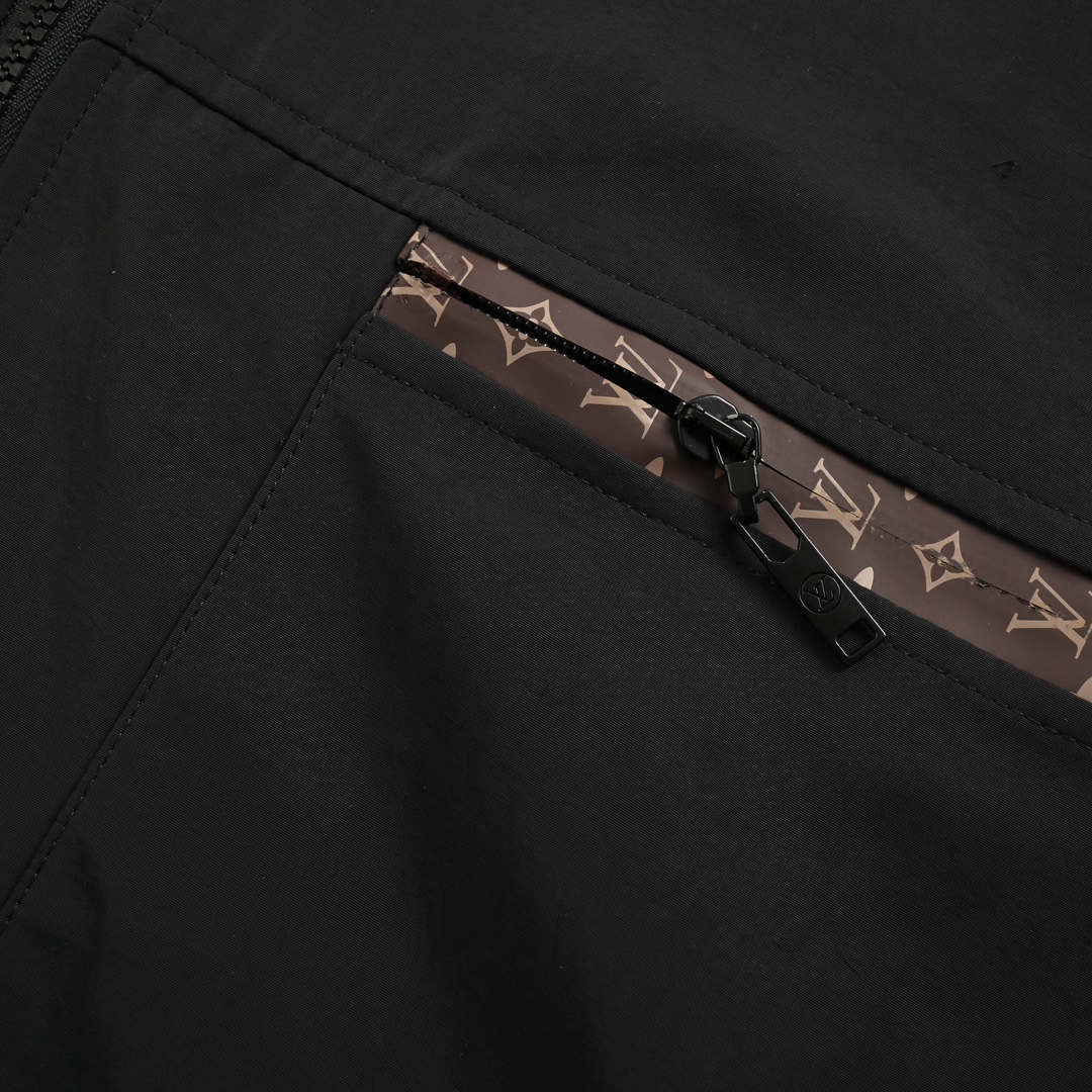 Louis Vuitton 24Fw monogram patchwork trench coat zipper jacket