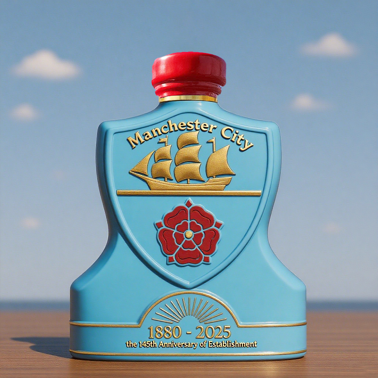 Manchester City 145th Anniversary Glory Whisky Bottle