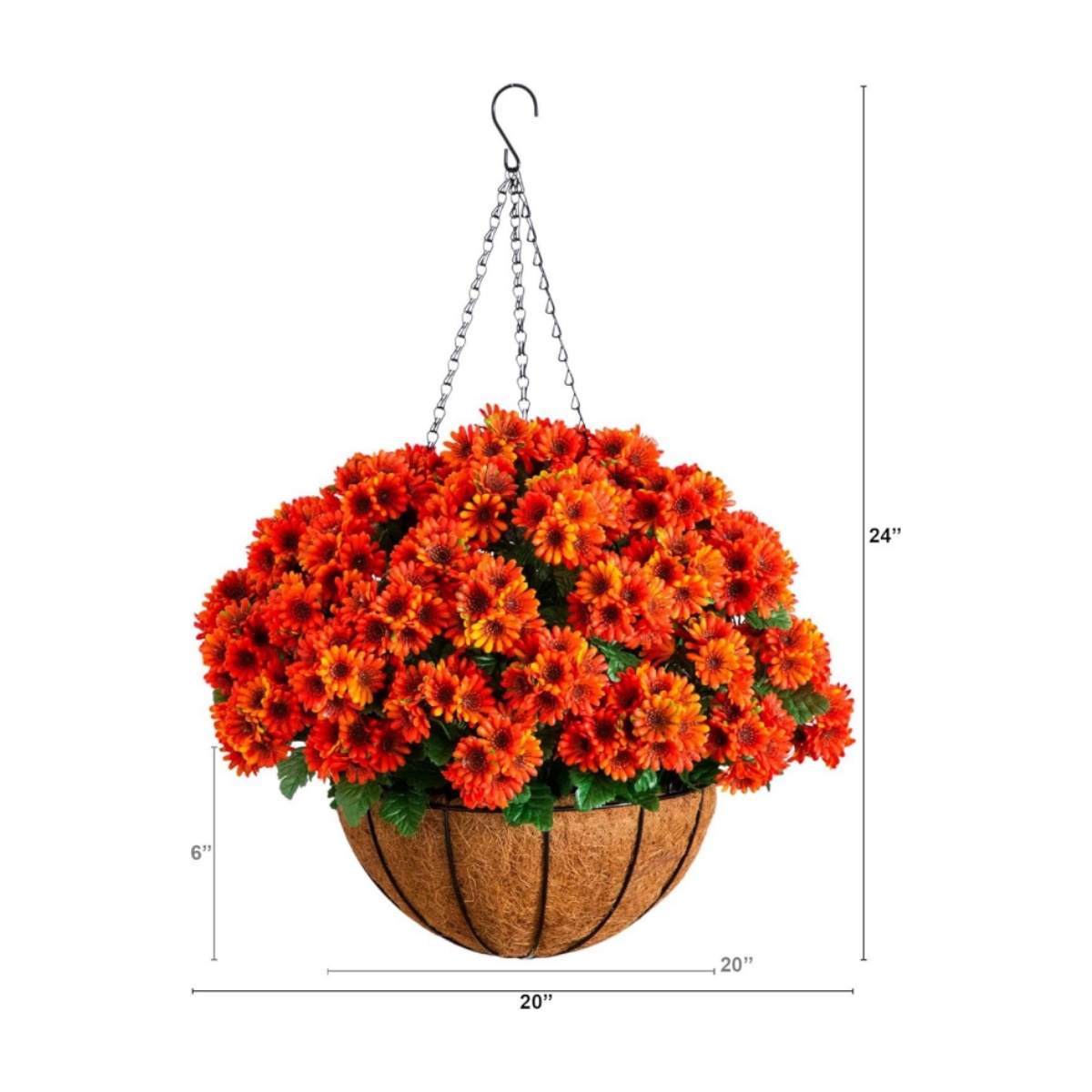 💥Last Day 49% OFF💥UV Resistant Artificial Chrysanthemum Hanging Basket