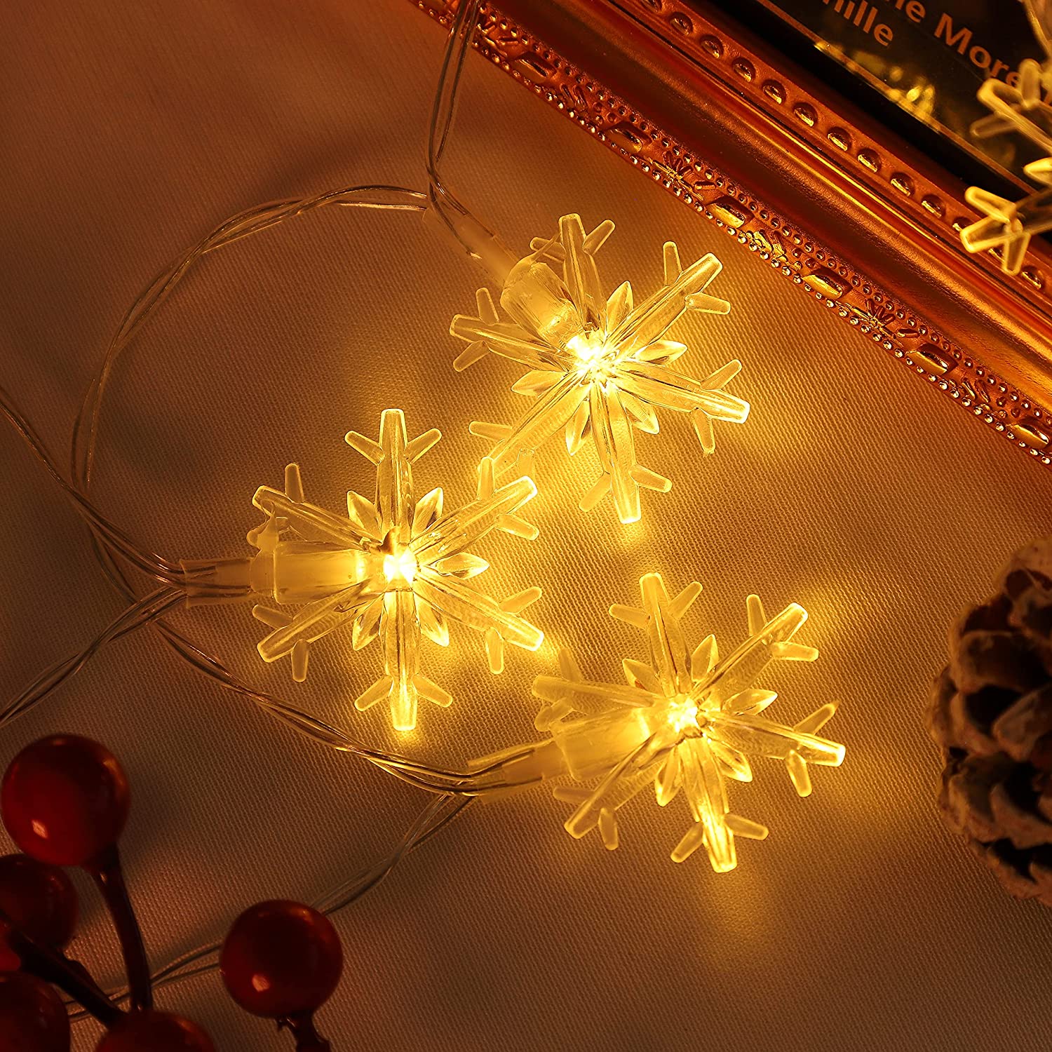 LED Snowflake Christmas Lanyard Light Decoration