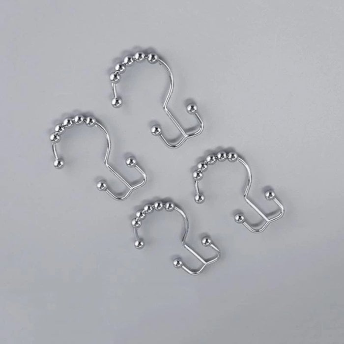 (🔥Summer Hot Sale- 49% OFF)Stainless Steel Shower Curtain Hook, 6 PCs/Set, Buy 2 Get Extra 10% OFF