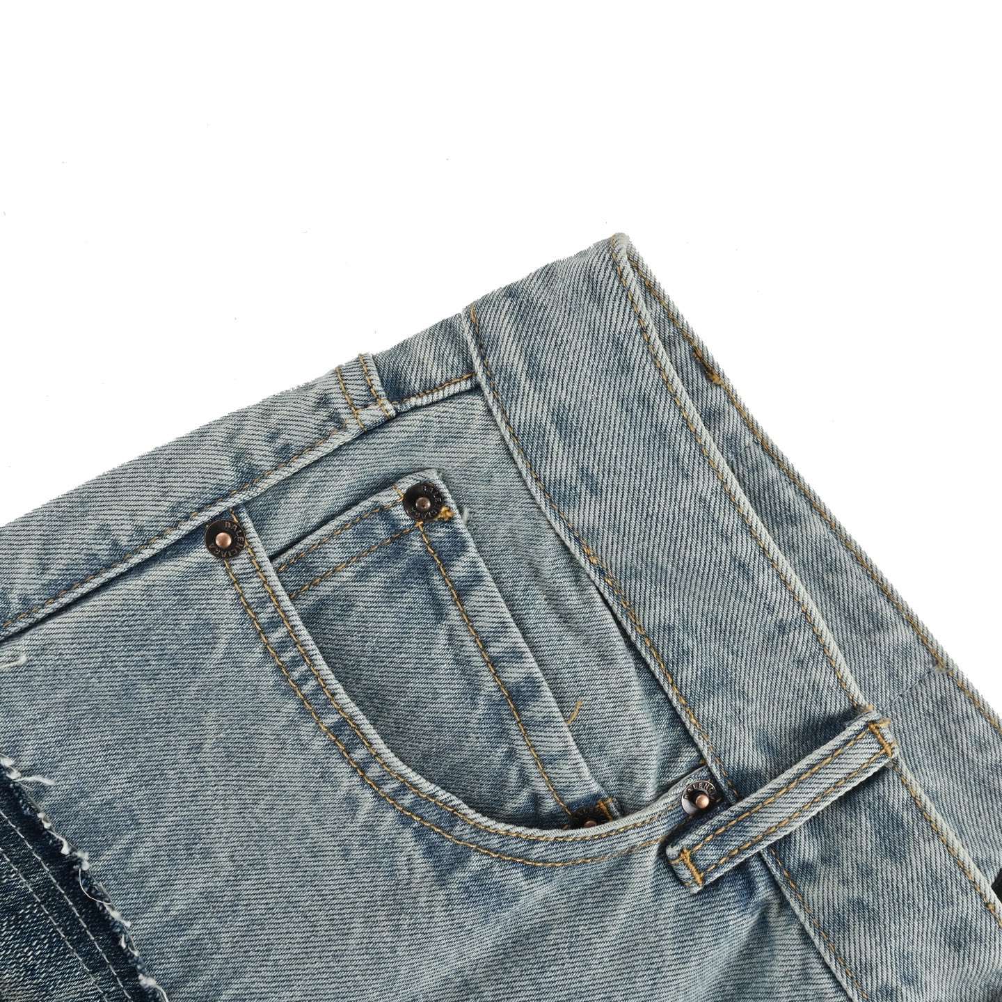 Balenciaga 24Fw patchwork washed jeans