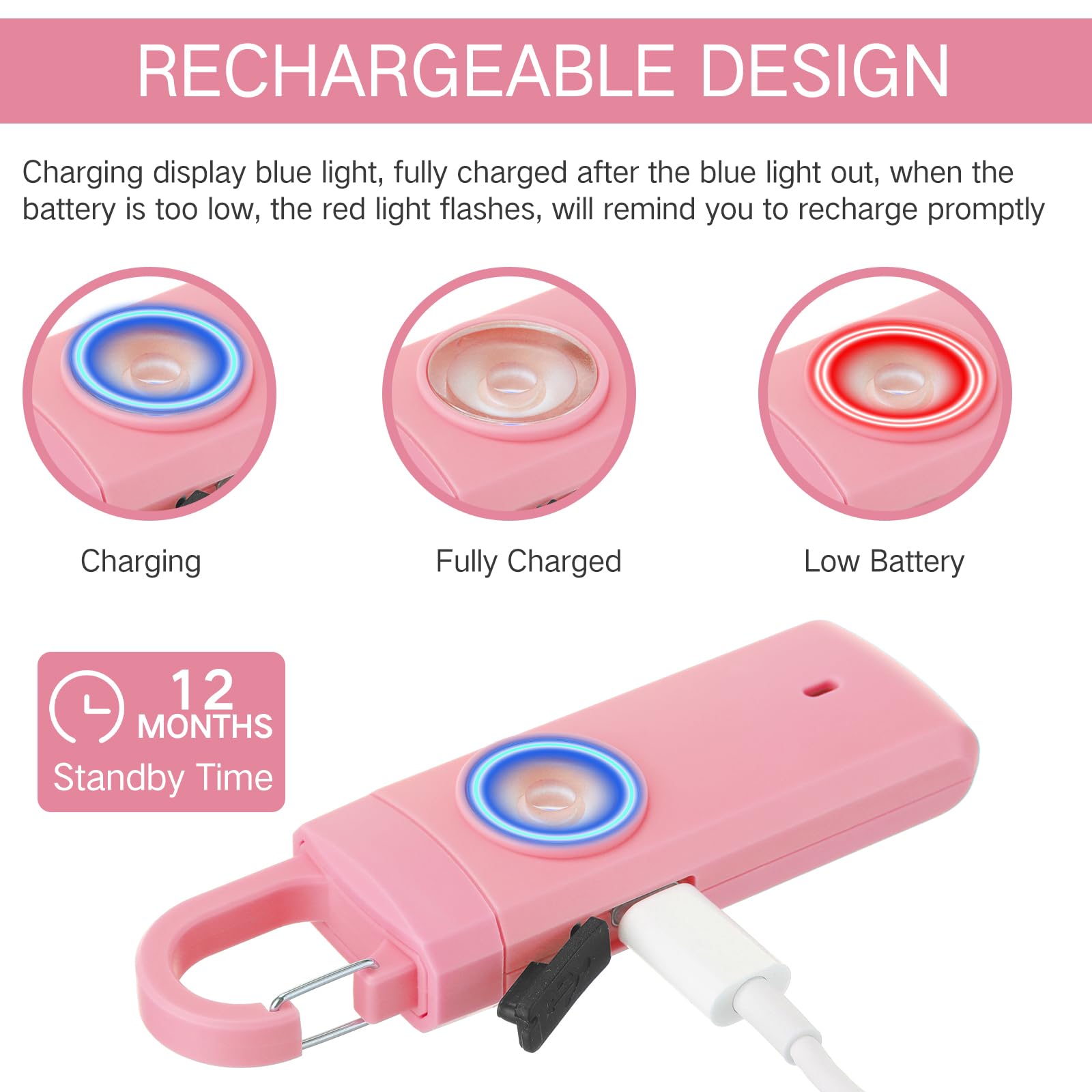Rechargeable Personal Safety Alarm – Designed by Women, for Women