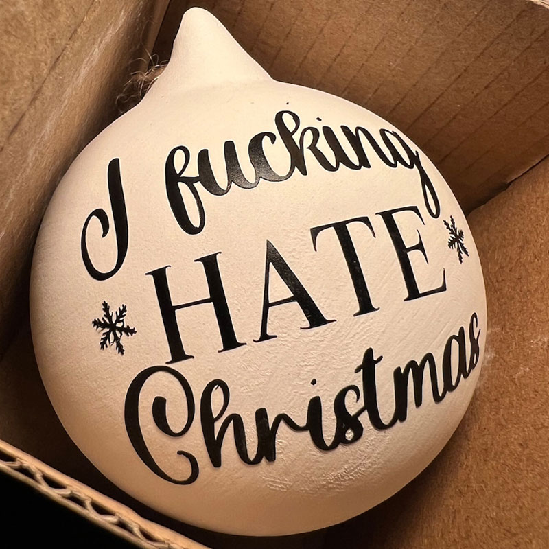 Rude Christmas Ornament