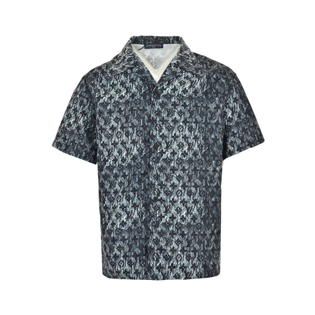 Louis Vuitton 24ss short-sleeved shirt with all-over monogram print