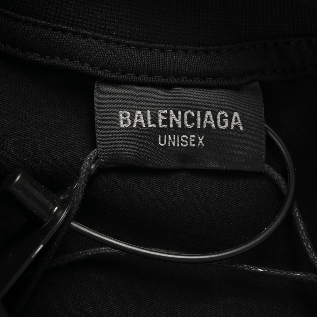 Balenciaga 24ss silicone rubber strip logo short sleeve