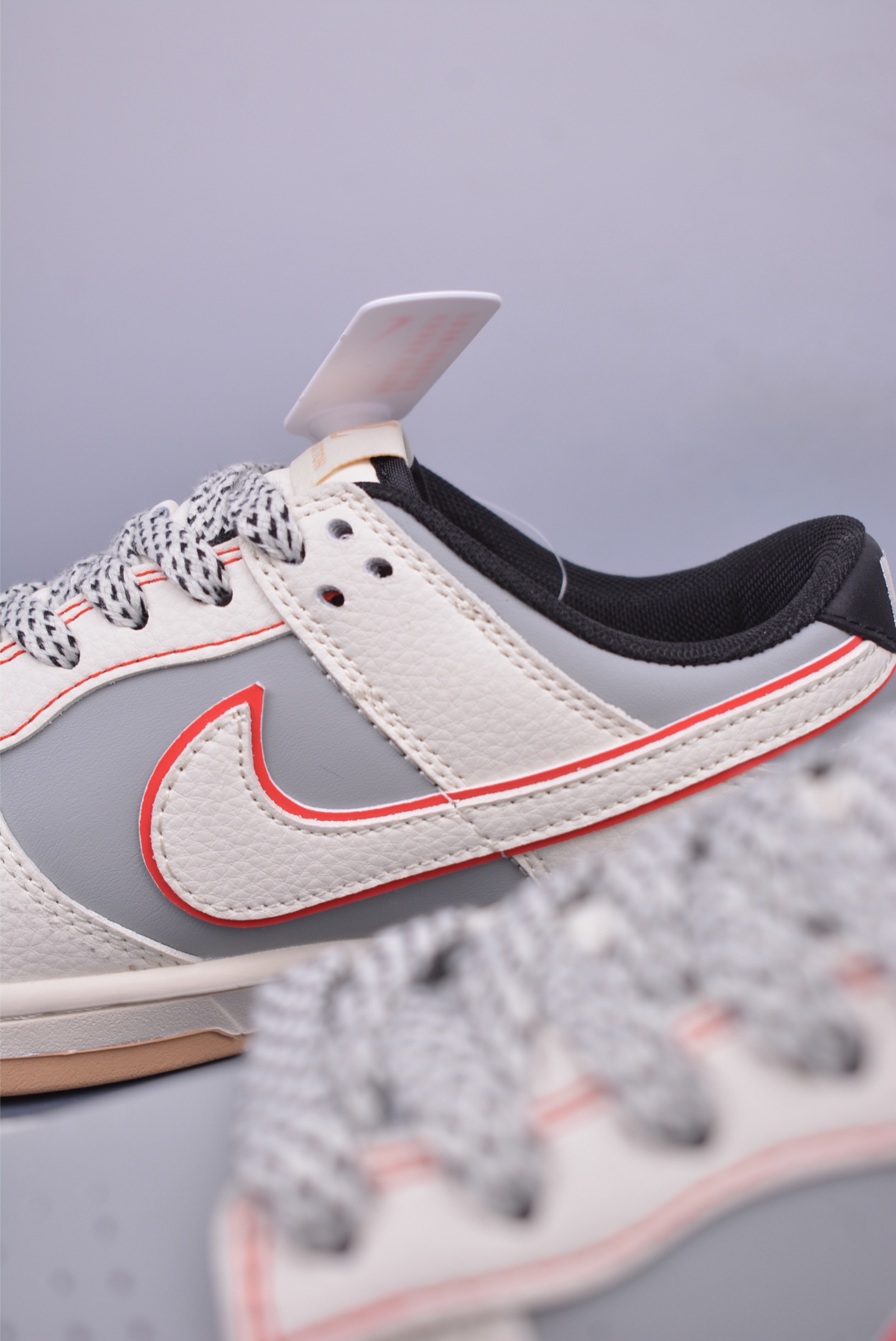 LV x Nike SB Dunk Low low-top sneakers beige gray red SD6868-108