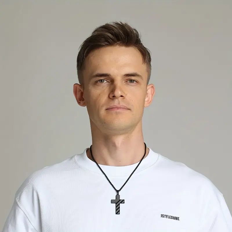 On Sale🔥24 Inches American Flag Cross Necklace