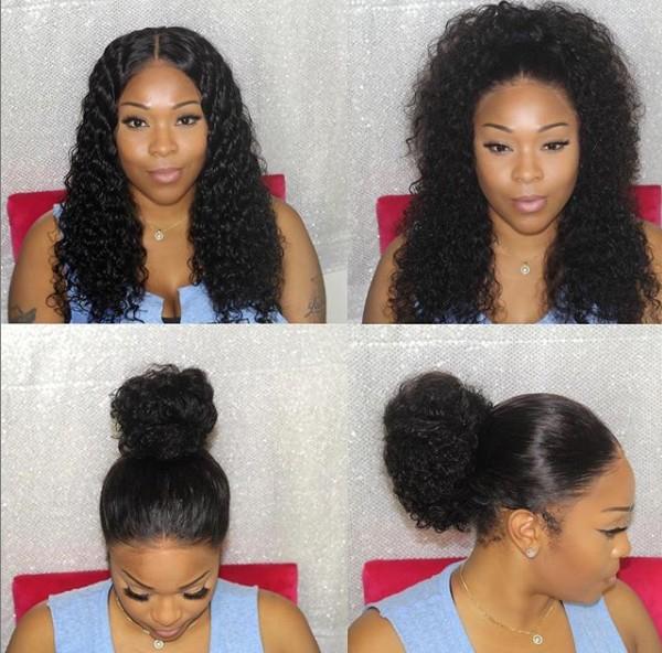 DEEP CURLY LACE FRONT WIG 18-22 INCH LONG WIG FOR BLACK WOMEN