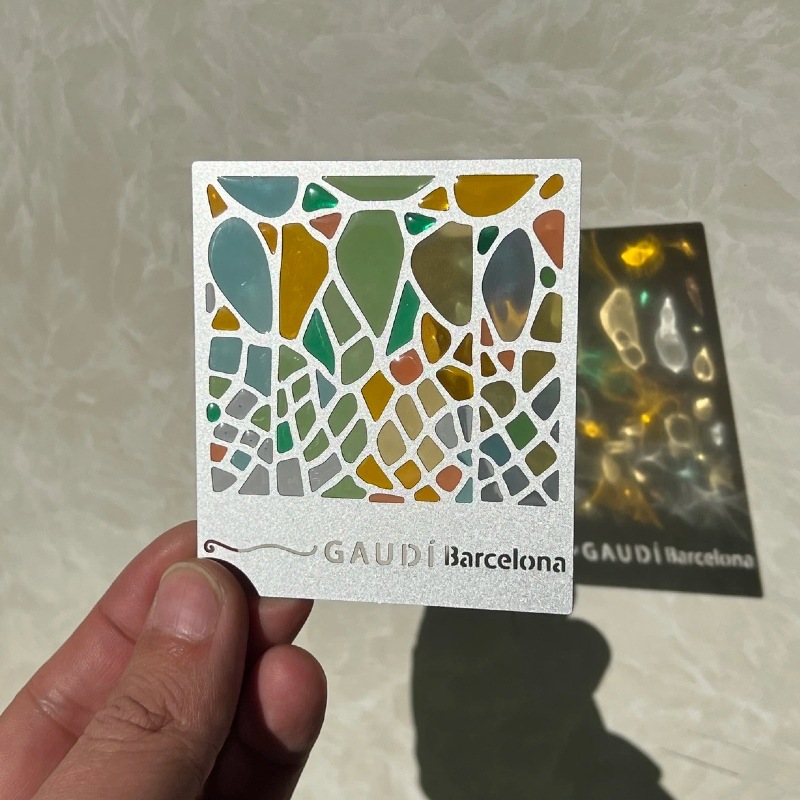 🎄CHRISTMAS ON SALE🔥Colorful light and shadow magnetic metal refrigerator sticker bookmark souvenir