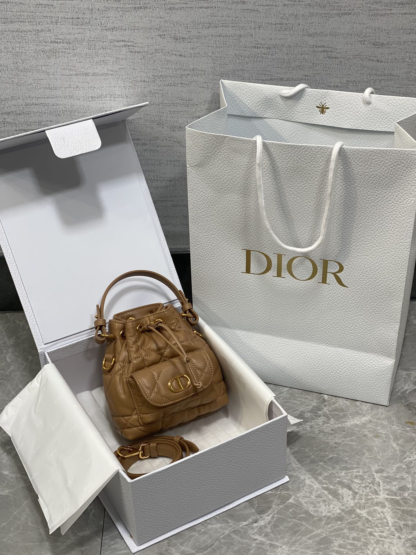 Dior micro Caro bucket bag