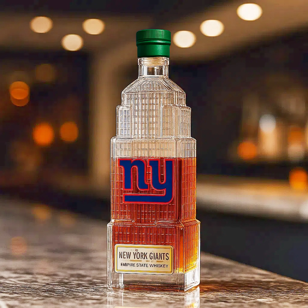 Pride of the Skyline, Heart of Big Blue — New York Giants Whiskey Bottle