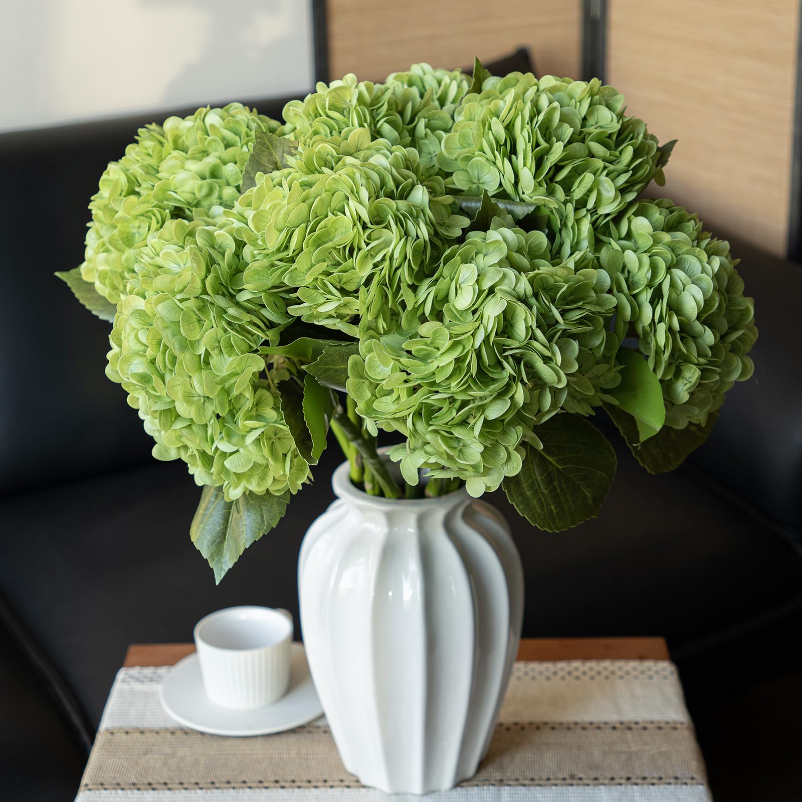 22 inch Lifelike Artificial Hydrangeas - UV resistant, Waterproof，Windproof