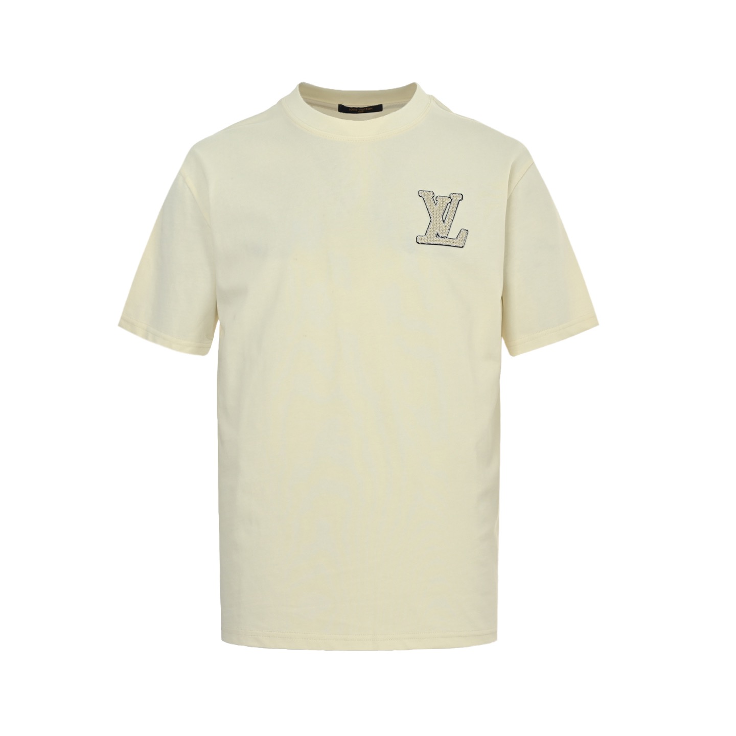 Louis Vuitton 25ss woven embroidered lettering logo short sleeve