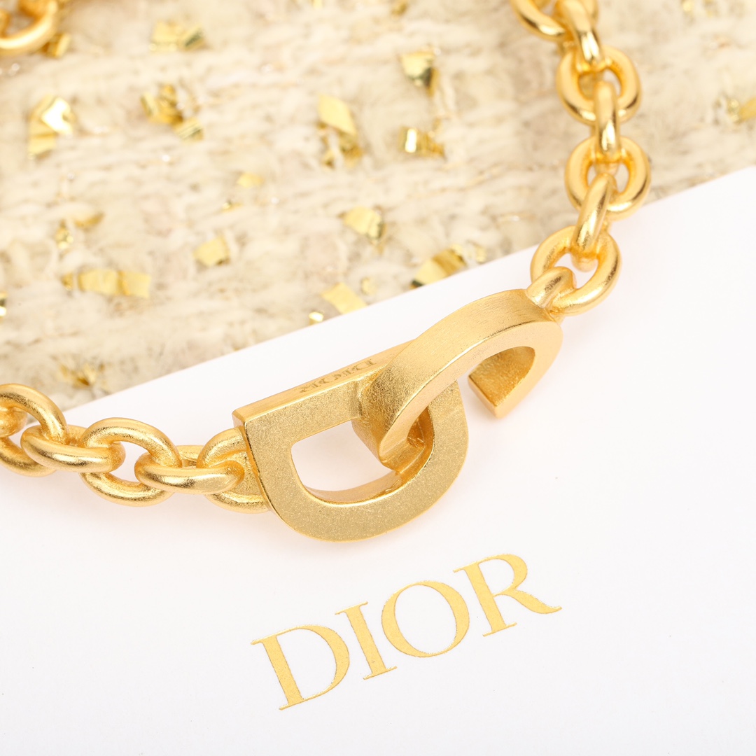 Dior Letter Chain Earrings