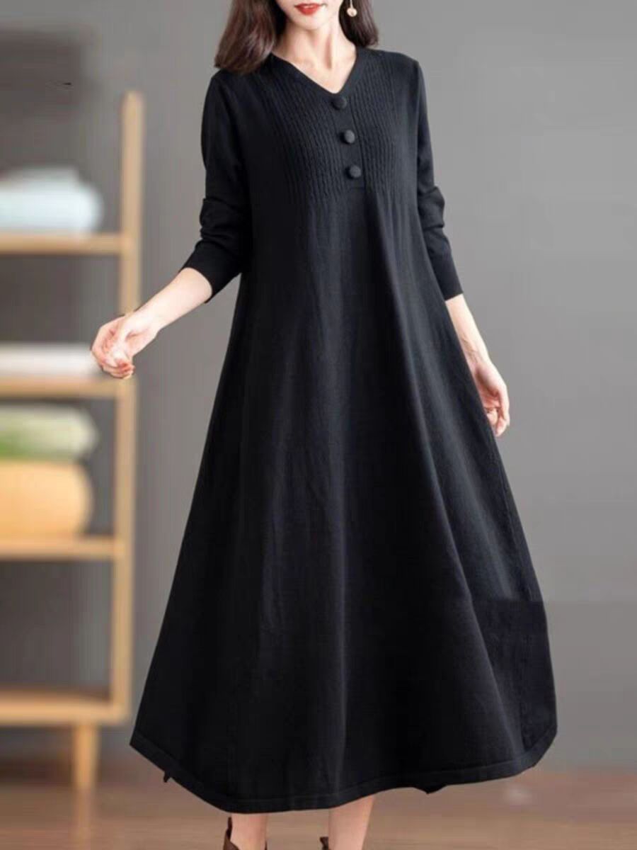 Autumn and Winter New Knitted Wool Dress for Women