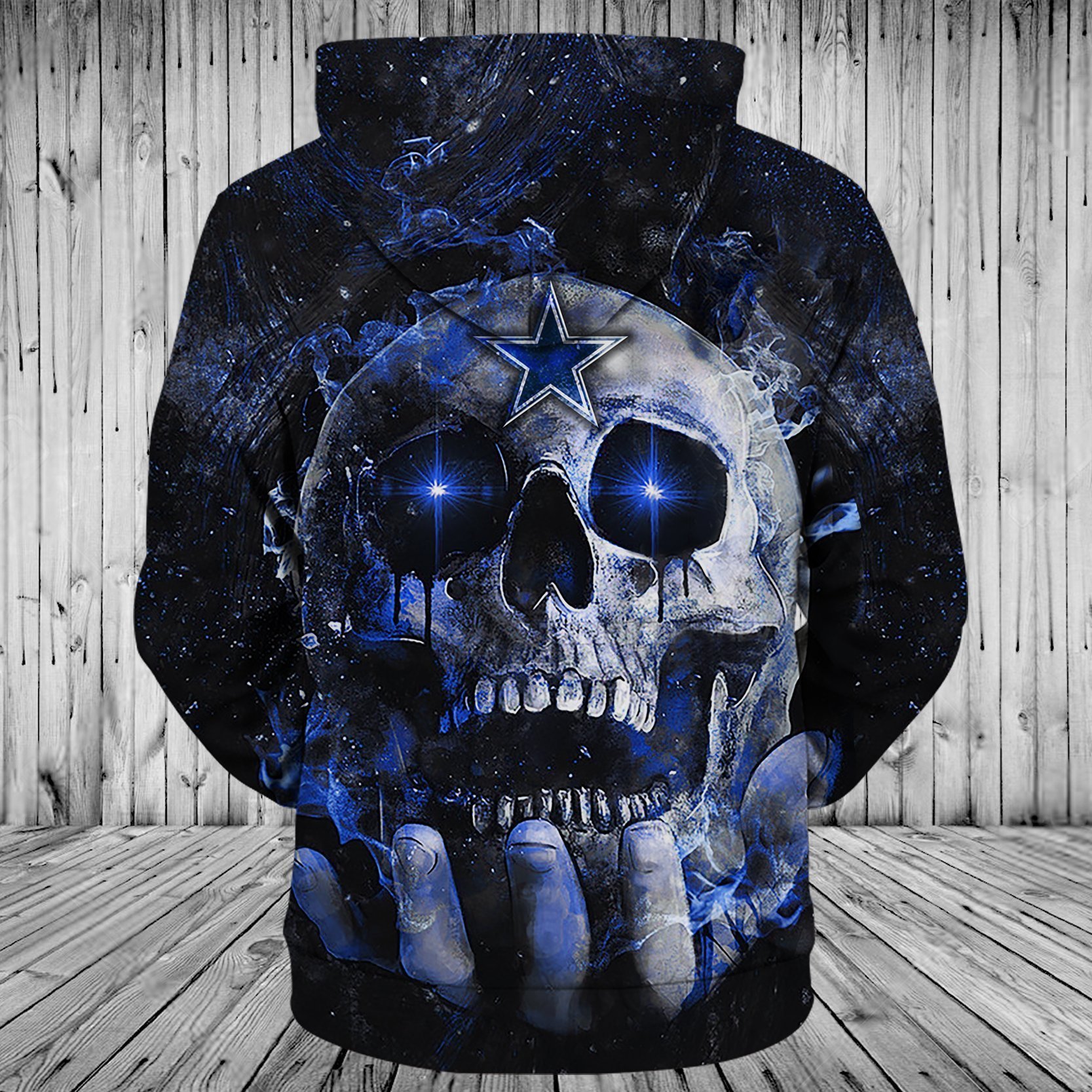 COWBOYS HOODIE 3D SKULL 63