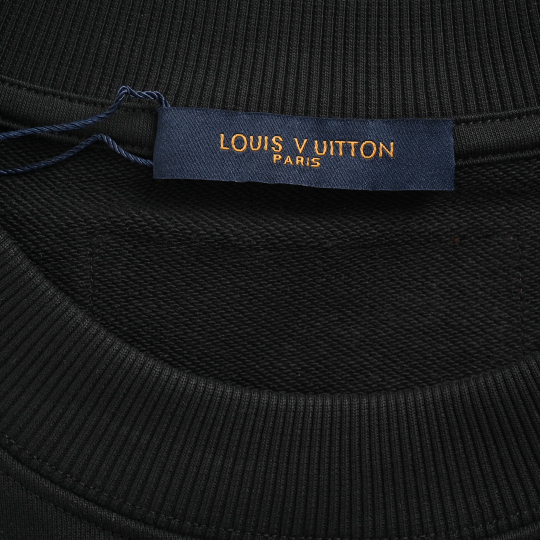 Louis Vuitton 24Fw monogram cloud lettering embroidered crew neck sweatshirt