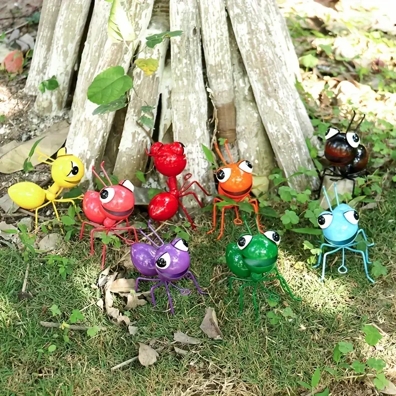 ON SALE🔥Set of 8 Adorable Metal Ant Garden Decorations