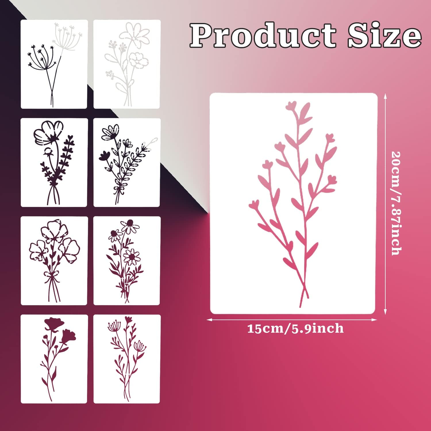 💐🌸 Reusable Botanical Flower Stencils 🏠