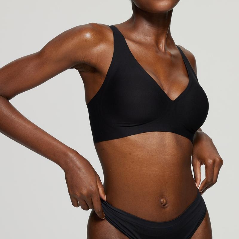 💥ON SALE💥Womens Comfortable Wireless Bras Push Up Bralettes Seamless Tshirts Bras Deep V Everyday Bras