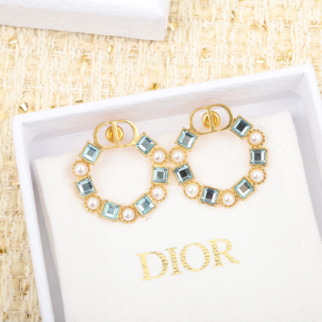 Dior Square Diamond Earrings