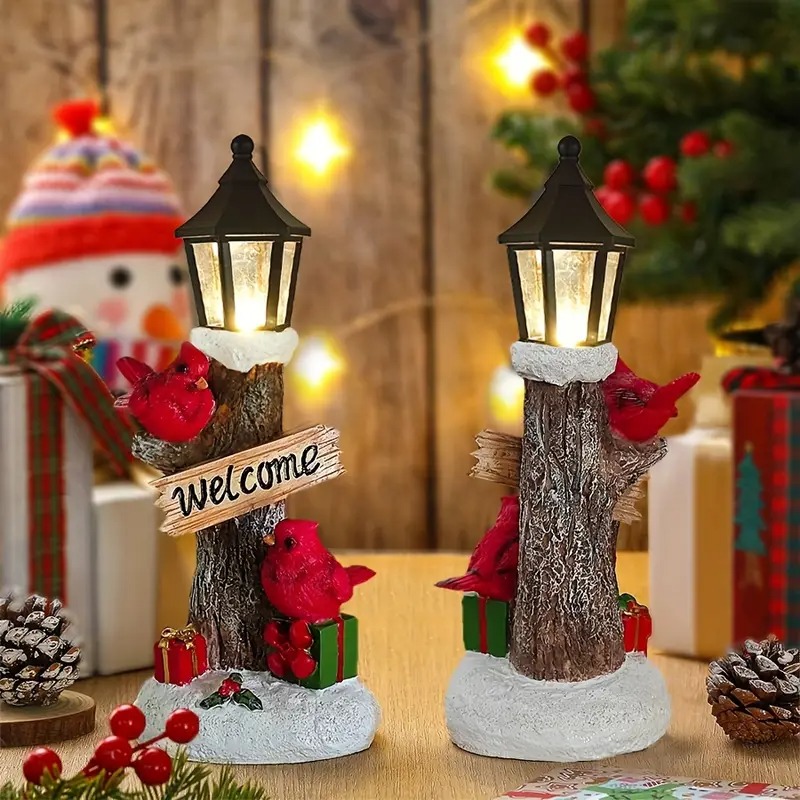 🔥LAST DAY 50% OFF🔥Red Cardinal Christmas Statues with LED Lights