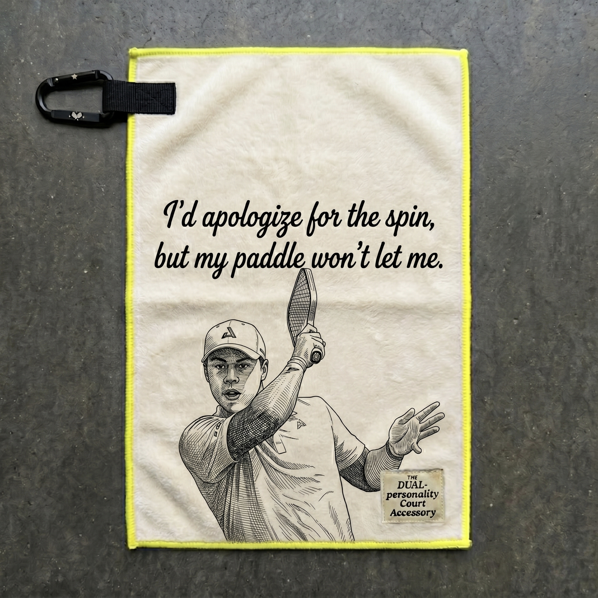 🎾Pickleball Humor Towel Set with Carabiner Clips (2 Pack) 🥒