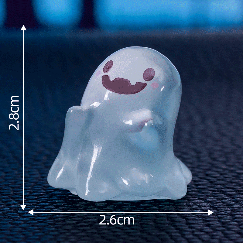 Mini Ghost Figures with Box Glow in the Dark 🎁 (Random Gift Box & Greeting Card)