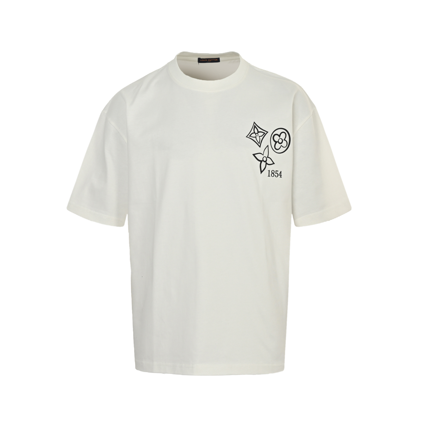 Louis Vuitton 25ss three-flower embossed logo short sleeve