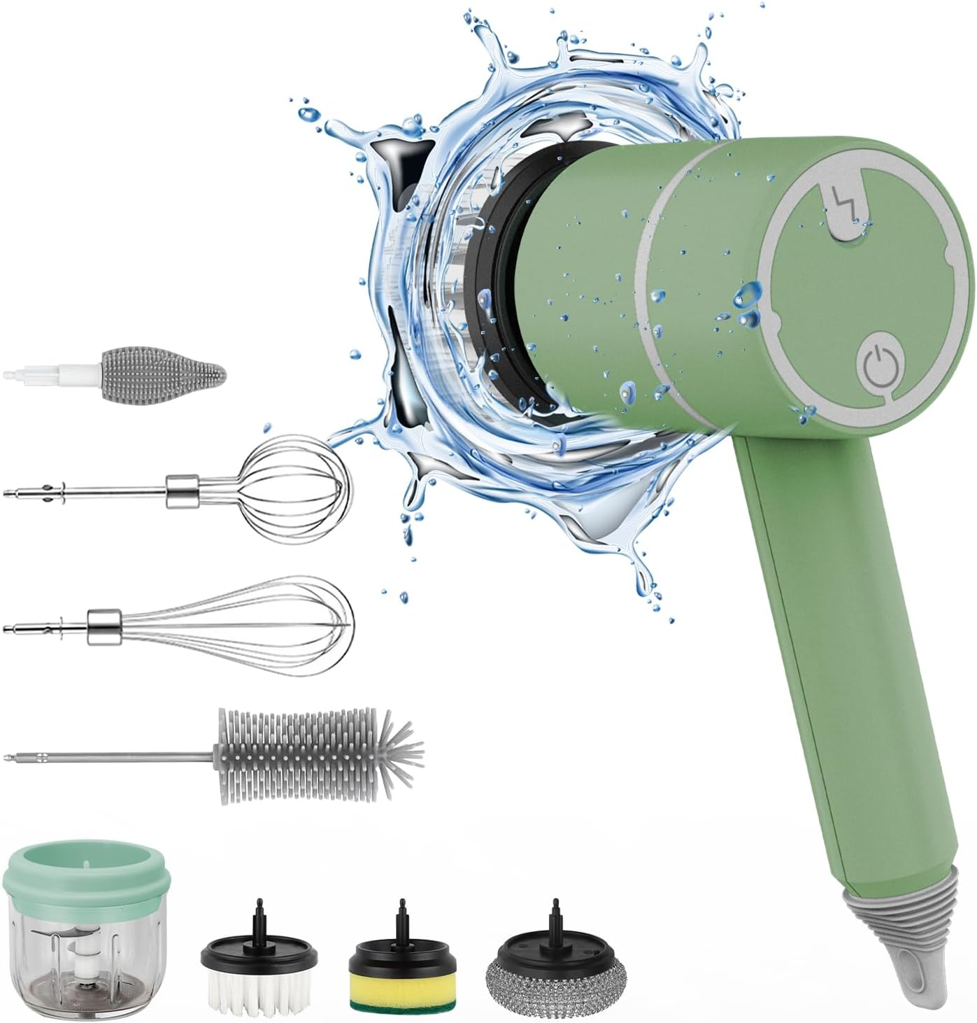 Green Electric Spin Scrubber