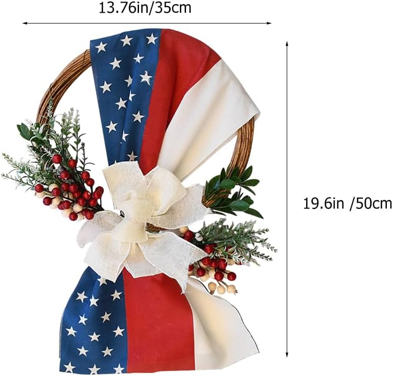 🔥[SAVE 50% OFF]--13.76in*19.6in 4Th Of July Patriotic Independence Day Wreath -BUY 2 FREE SHIPPING