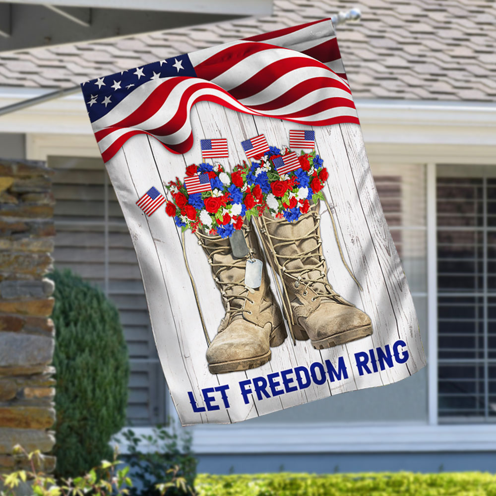 (🔥Last Day Promotion-SAVE 50% OFF)Veteran Boots Flag Thank You Veterans Let Freedom Ring-BUY 2 GET 10% OFF & FREE SHIPPING