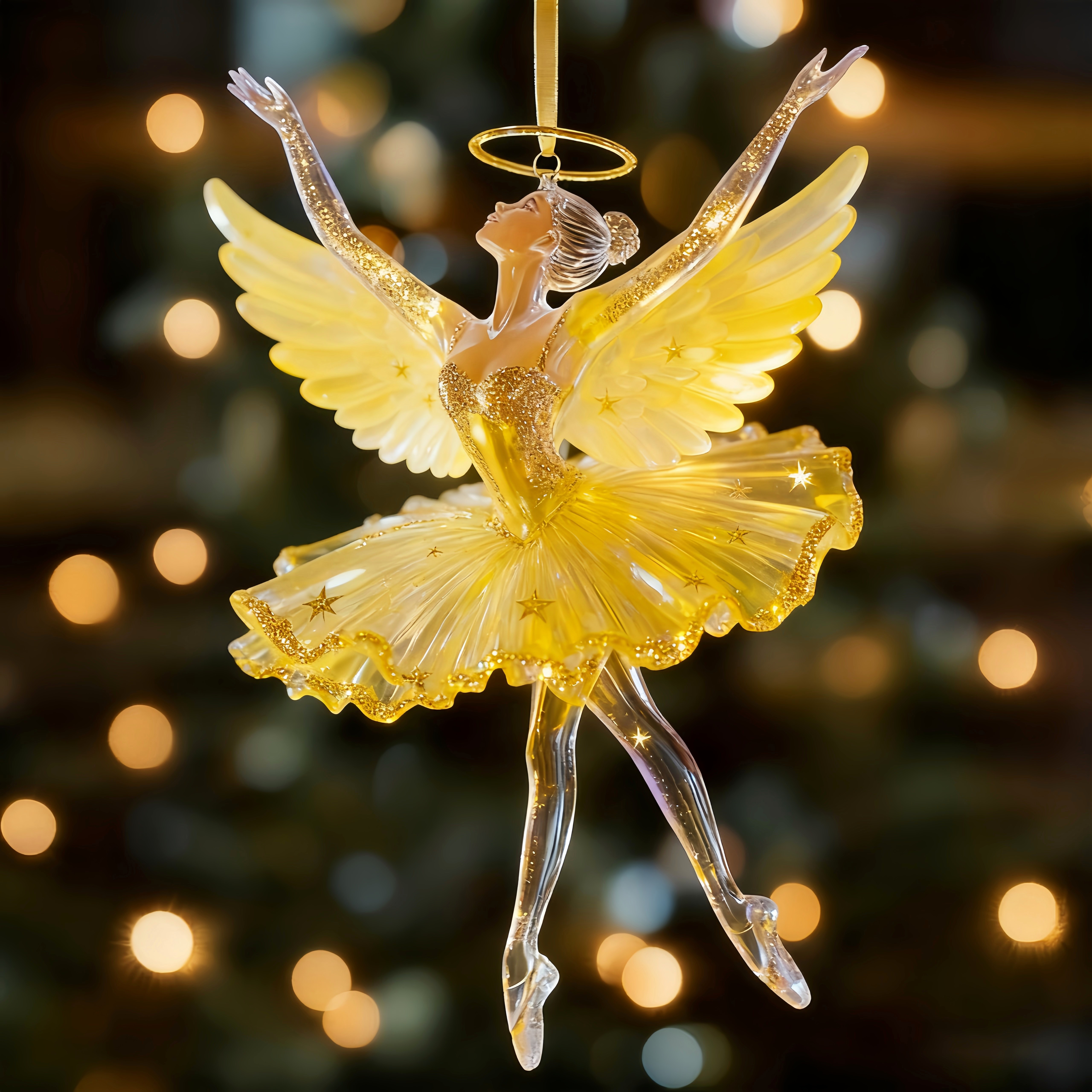 Ballet Dancing Angel Xmas Ornament