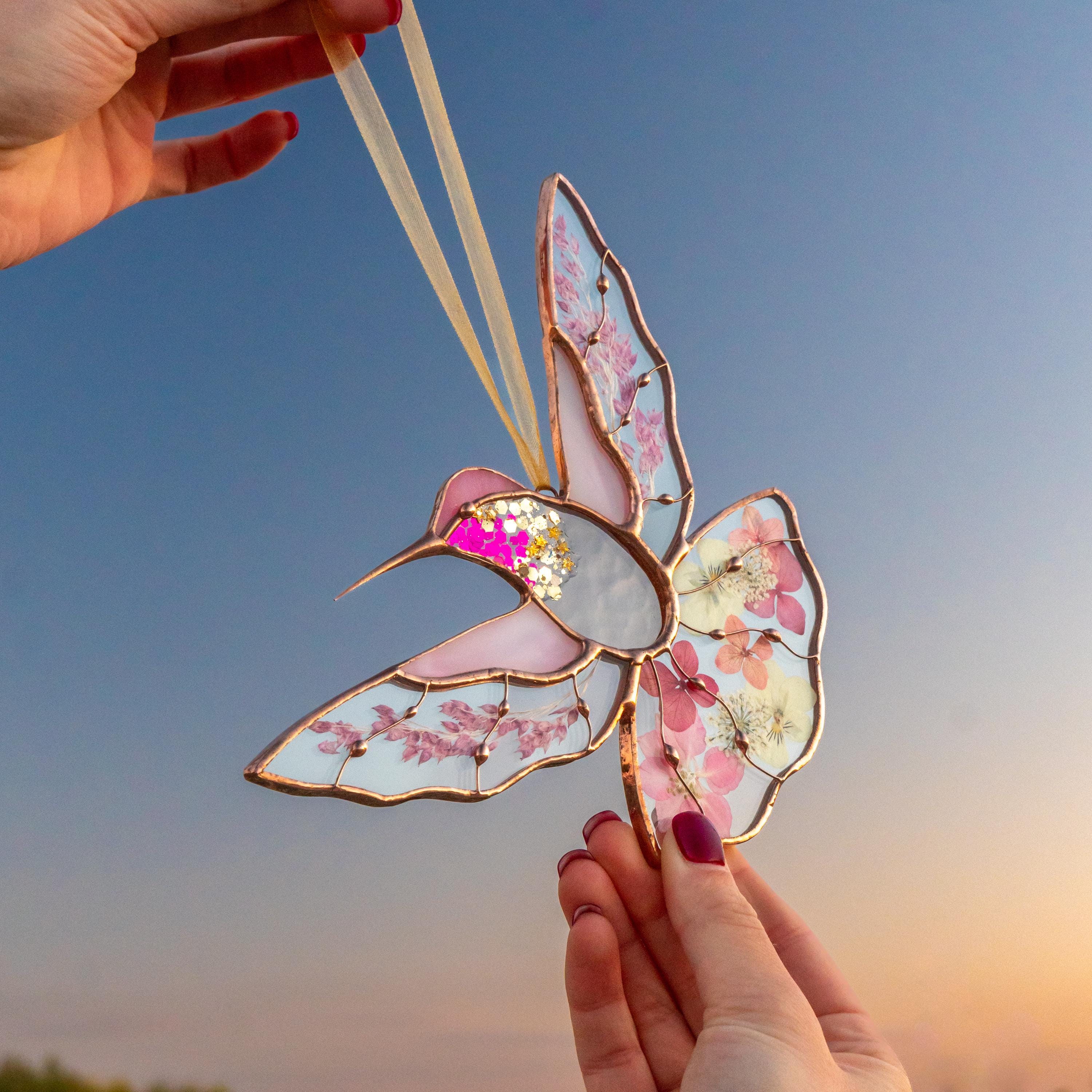 Hummingbird Stained Glass Window Hangings - Mothers Day Gift