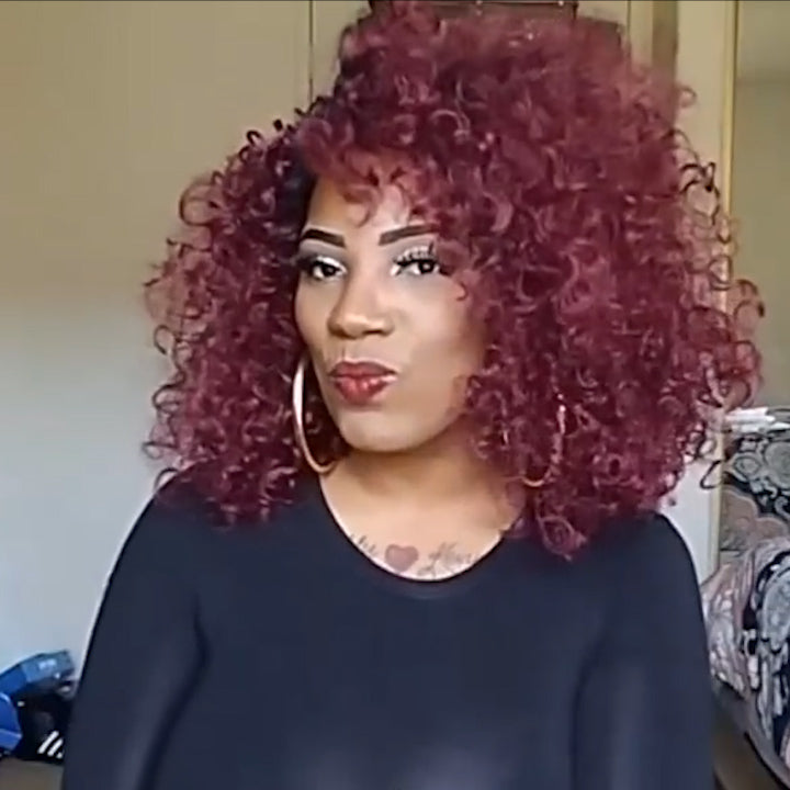 NEW GLUELESS SHORT CURLY WIG