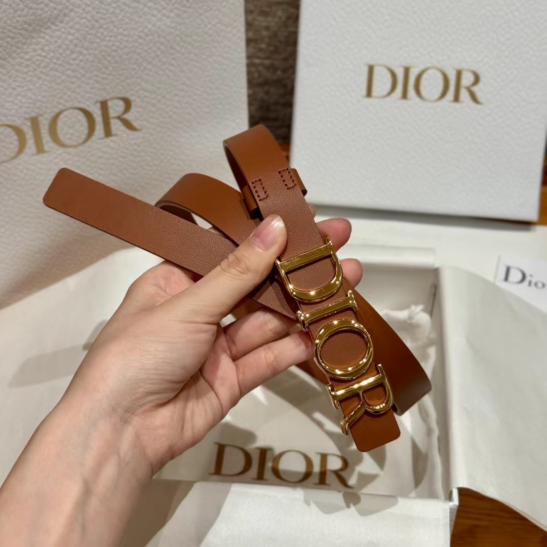Dior Cowhide Women's Belt 2.0CM Width