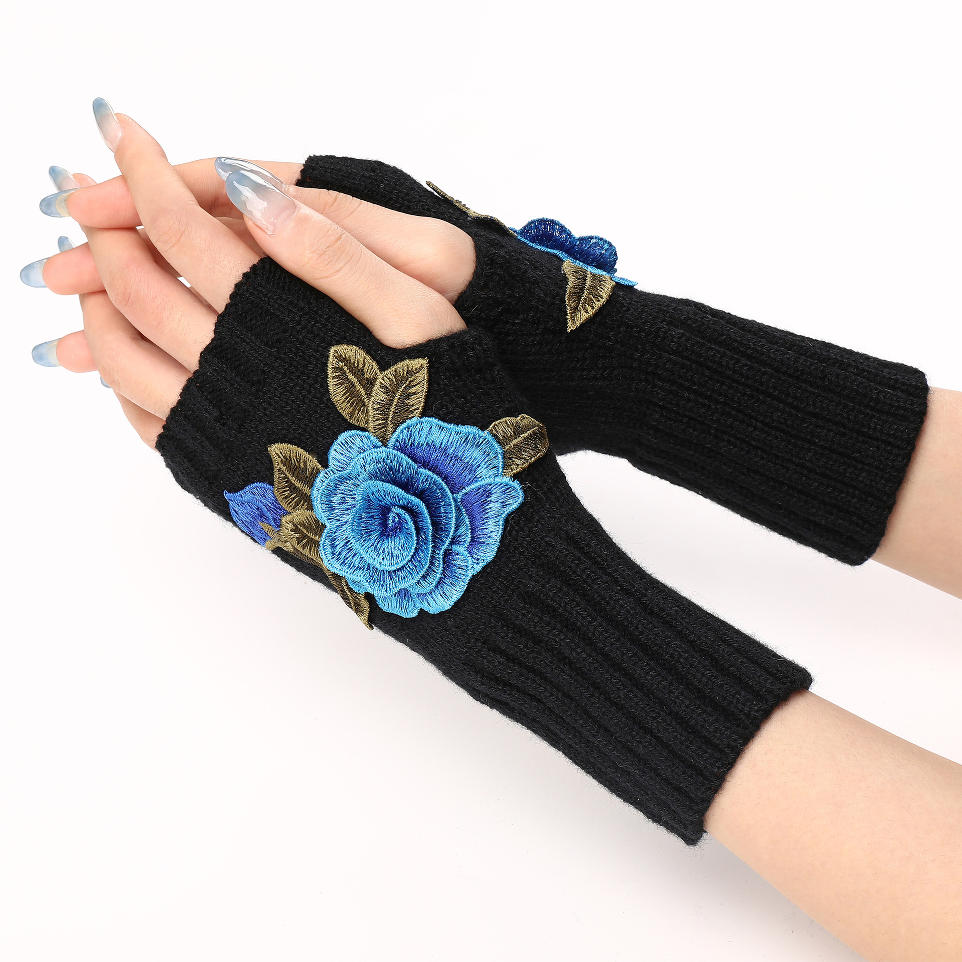 🎄Early Christmas Sale 49% OFF🌸Vintage Floral Embroidered Knitted Gloves✨Buy 3 Get 10% OFF & Free Shipping