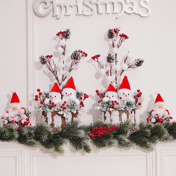 🎄New Christmas Decorations❄️Snowman Santa Claus Doll Ornament