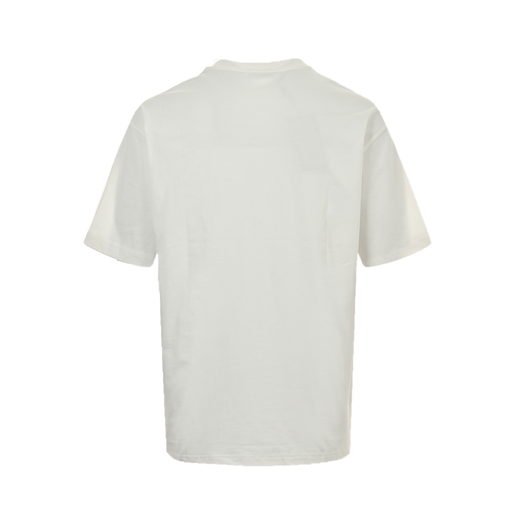 Fendi 24ss colorful letter embroidered short sleeve