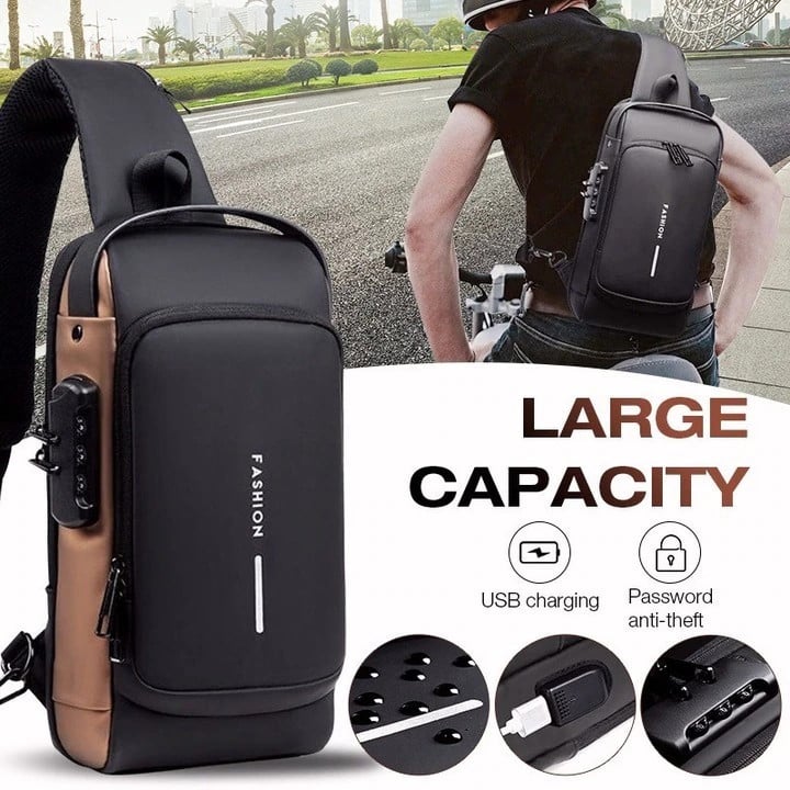 (🔥Father's Day Hot Sale-Save 50%OFF)-USB Charging Sport Sling Anti-theft Shoulder Bag(Great Gift🎁)-BUY 2 GET FREE SHIPPING