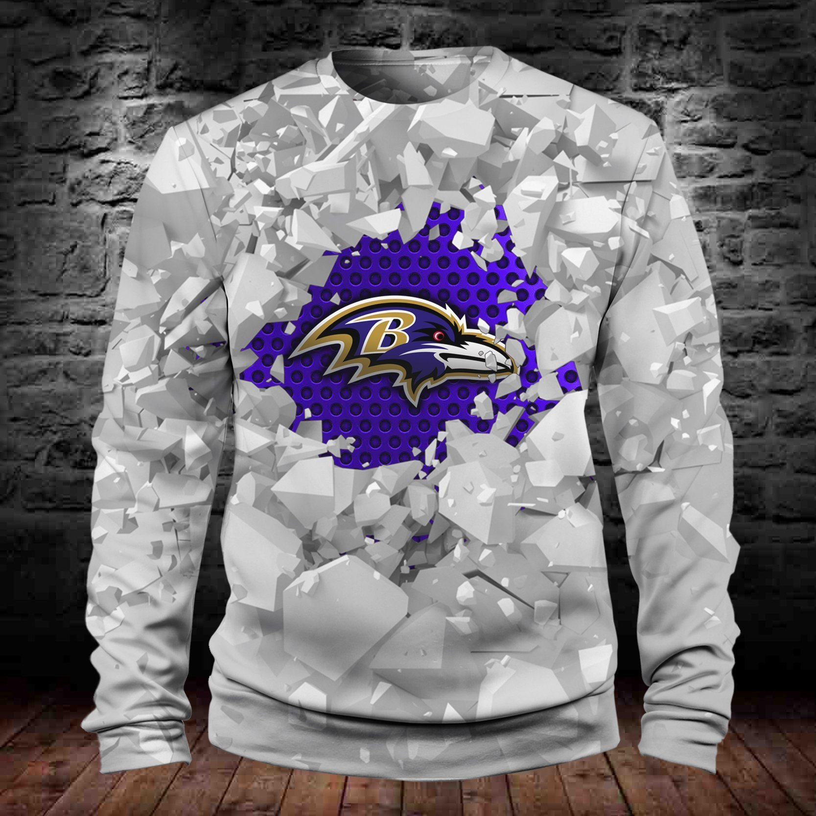 RAVENS HOODIE 3D ICE10