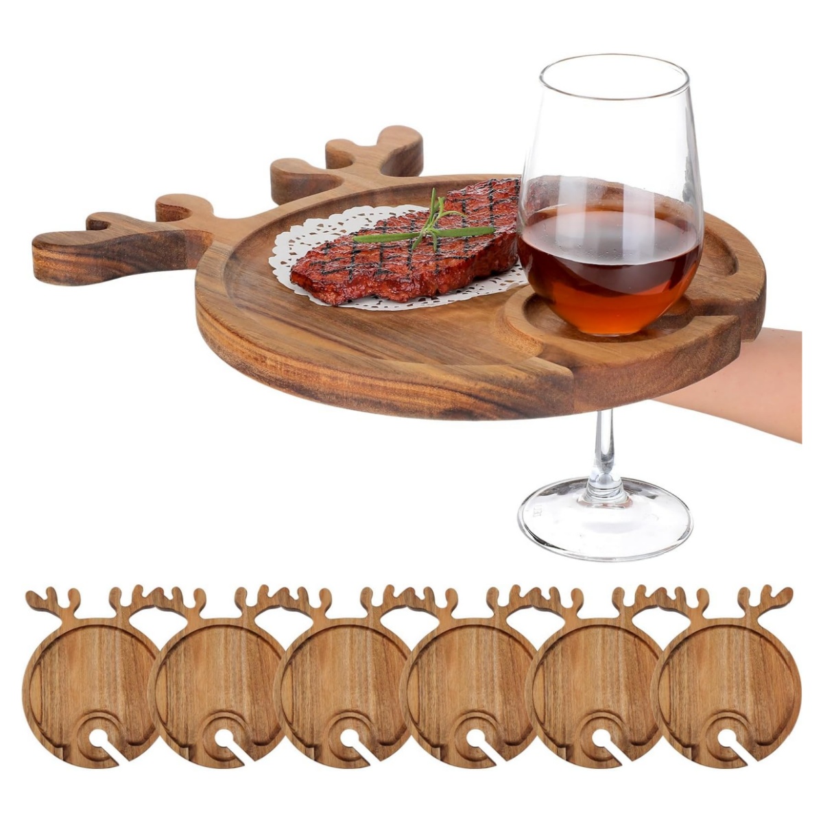🎅2024 Christmas Promos🔥Christmas Charcuterie Boards 12 Inch Wine Appetizer Plates